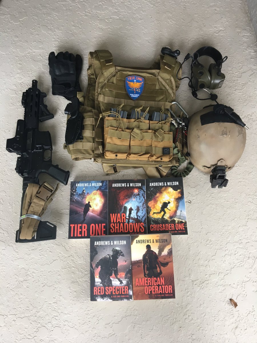 BAndrewsJWilson's tweet photo. #EverydayCarry for LCDR "Chunk" Redman, cameo character in the #TierOne series, but the star of #SonsOfWar—a new series #comingsoon from @BlackstoneAudio.
#KittedUp #ChunkedIt #ChunkReads #SEALs @LexicalForge @JWilsonWarTorn @TheRealBookSpy @LimaCharlieEdit https://t.co/loRrpFJRNS