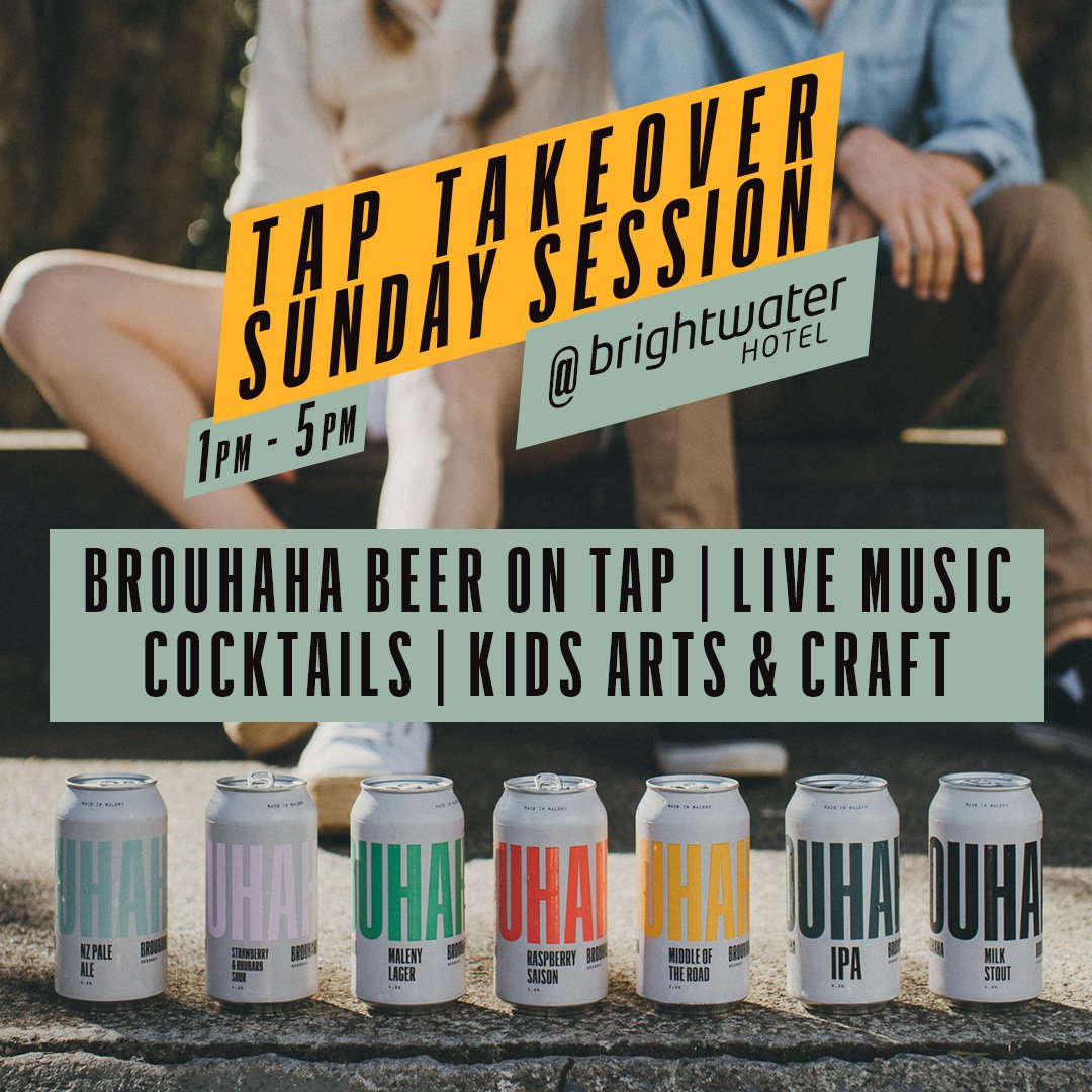 Brouhaha Brewery (@brouhahabrewery) on Twitter photo WE ARE TAKING OVER @BRIGHTWATERHOTEL SUNDAY SESSION! β
β
@brightwaterhotel has kicked off their Sunny Coast Craft Beer Sunday Session. From 1 pm to 5 pm they will be hosting live music, cocktails and a <a href="/brouhahabrewery/">Brouhaha Brewery</a> tap take over.β WE ARE TAKING OVER @BRIGHTWATERHOTEL SUNDAY SESSION! β
β
@brightwaterhotel has kicked off their Sunny Coast Craft Beer Sunday Session. From 1 pm to 5 pm they will be hosting live music, cocktails and a <a href="/brouhahabrewery/">Brouhaha Brewery</a> tap take over.β