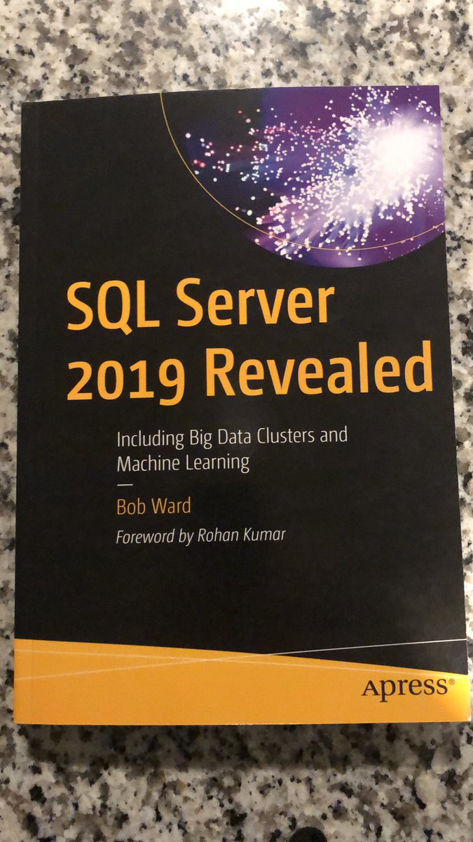 banerjeeamit's tweet image. A signed copy from the author @bobwardms #awesome #swag cc/ @Apress #sqlserver2019