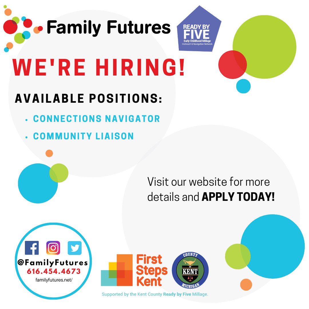 To advocate for and alongside families, apply at familyfutures.net/employment
