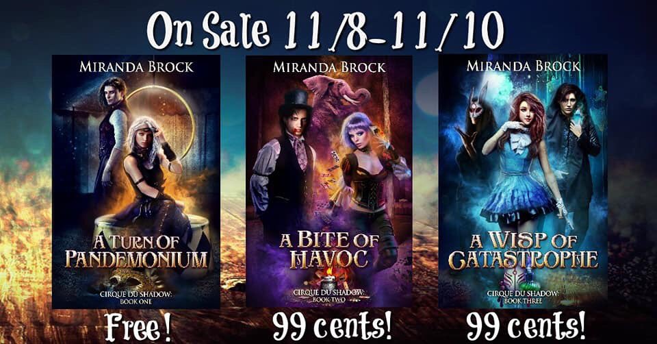 write_read_tea's tweet image. 🎪A human handler and her half-demon charge...
🎪A sassy witch and a scorned vampire...
🎪A soul-summoming fae and a man trapped behind a cursed mask
Book 1: getbook.at/Pandemonium 
Book 2: getbook.at/biteofhavoc
Book 3: mybook.to/Catastrophe #ExploringWhatIf #amreading #sale