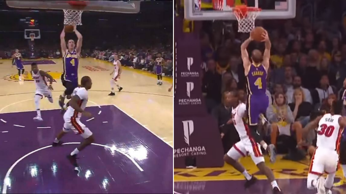 【影片】點燃全場！Caruso順下雙手暴扣，熱火Johnson直接閃開：溜了溜了！-黑特籃球-NBA新聞影音圖片分享社區