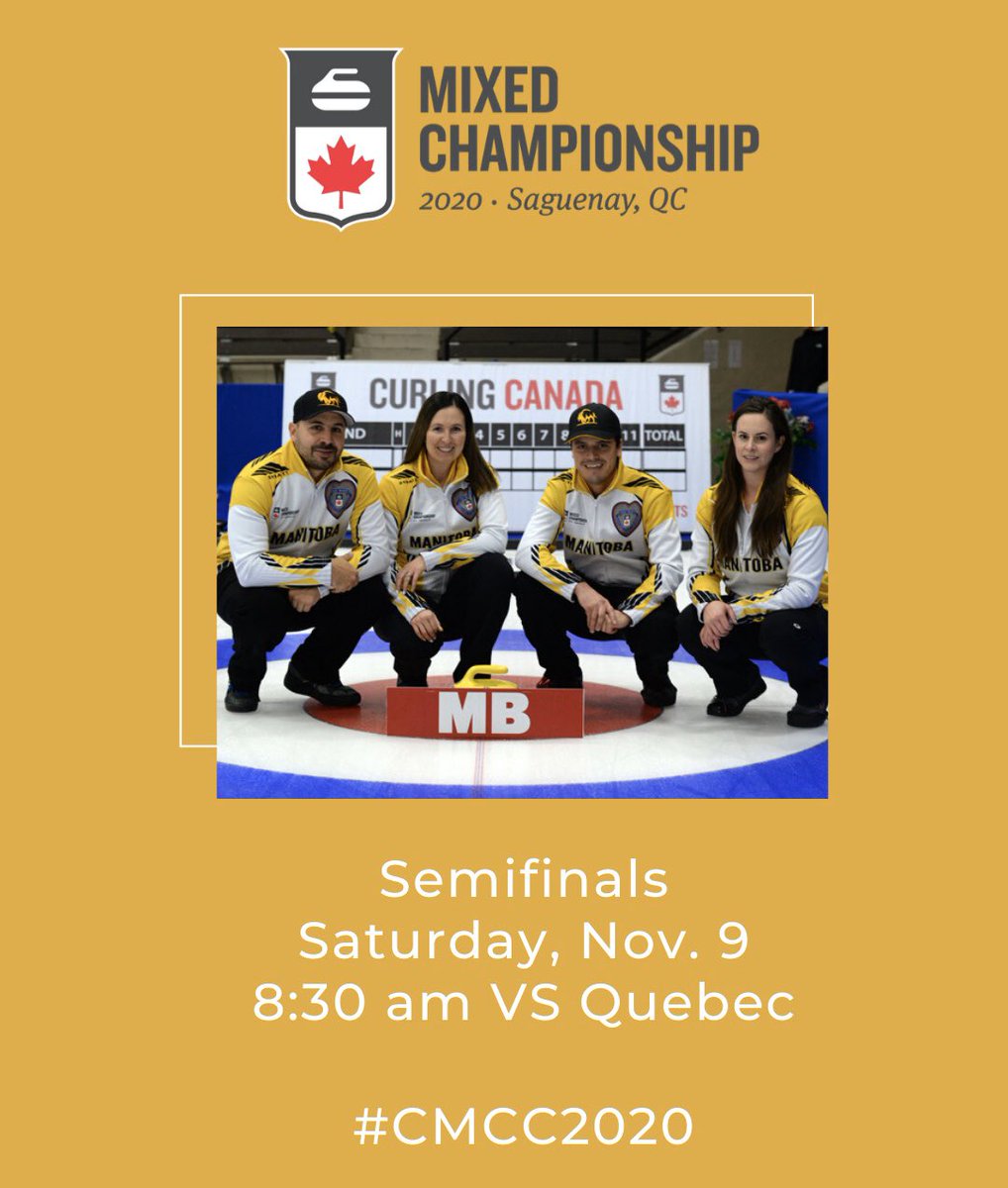 curlmanitoba's tweet photo. Good luck to Team Manitoba in the semifinals of the 2020 Canadian Mixed Curling Championship!
#CMCC2020
@CurlingCanada https://t.co/vyzoEBp2t7