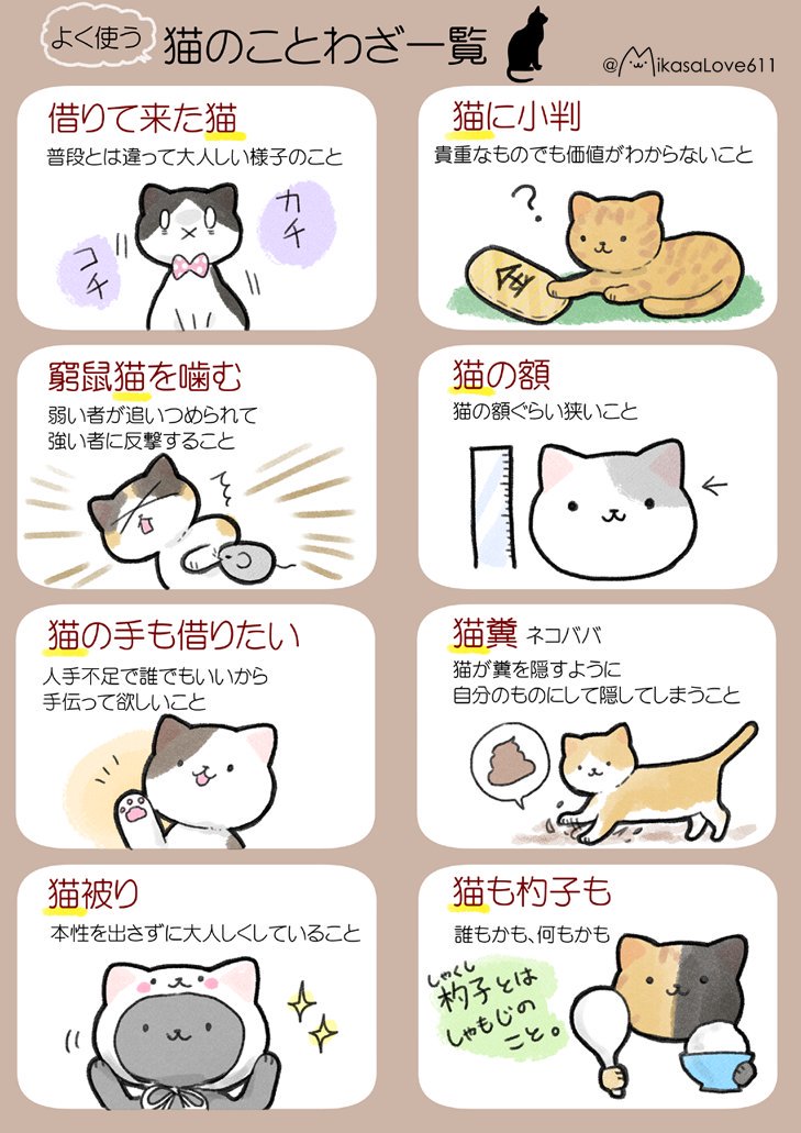 ミカサにゃんの飼い主 בטוויטר 日本と海外の 猫 のことわざを集めてみました 私的にはフランスのことわざが好きです T Co Kknvjyqpjf