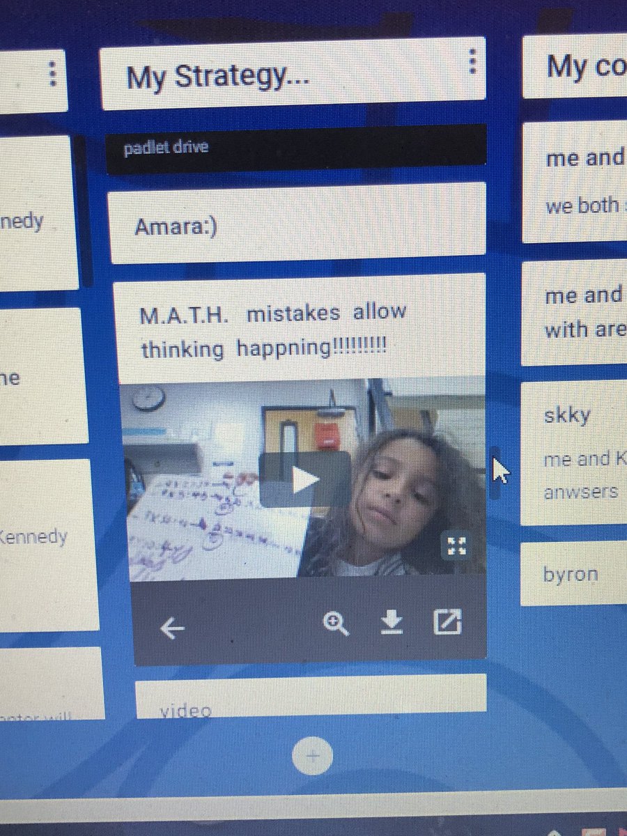 Mrs_Rubertone's tweet image. This make me so happy!! We’ve talked about mistakes and instead of deleting his Padlet video he made another to correct his mistake! #mathrules #mistakeshelpuslearn