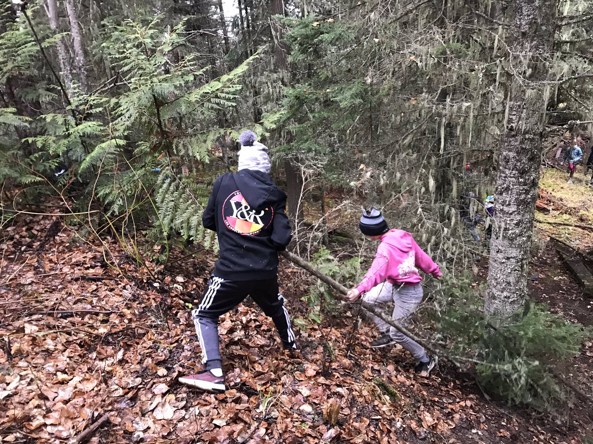 flmccoubrey's tweet image. And this.  Students set up a plot I’ll use with future classes to measure carbon sequestration in a fuel managed forest.  We thinned the plot, chose sample trees and measured their circumference. #gavinlake #baselinedata #climatechangeadaptation #handsonscience @EEPSA @C2C_BC