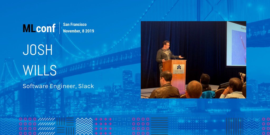 MLconf's tweet photo. We’re enjoying returning @MLconf speaker @josh_wills and a few laughs #mlconfsf https://t.co/CwrDCPkKmR