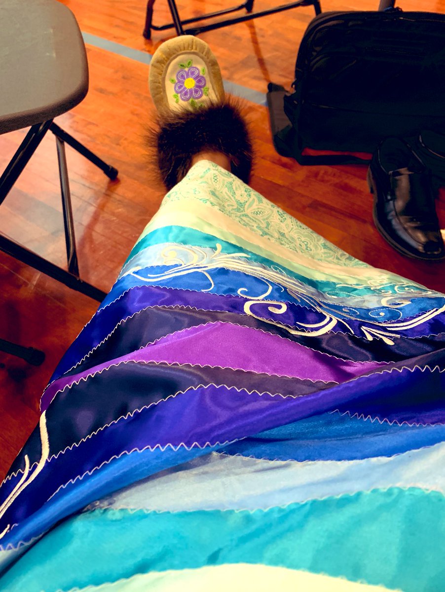 lesleytait5's tweet photo. Thank you Elder Kerrie and Niitsitapi Learning Centre staff. Beautiful and healing ceremony today. Plus I got to rock my new ribbon skirt! #CBEIndigenousEd https://t.co/GmVpr8I50y