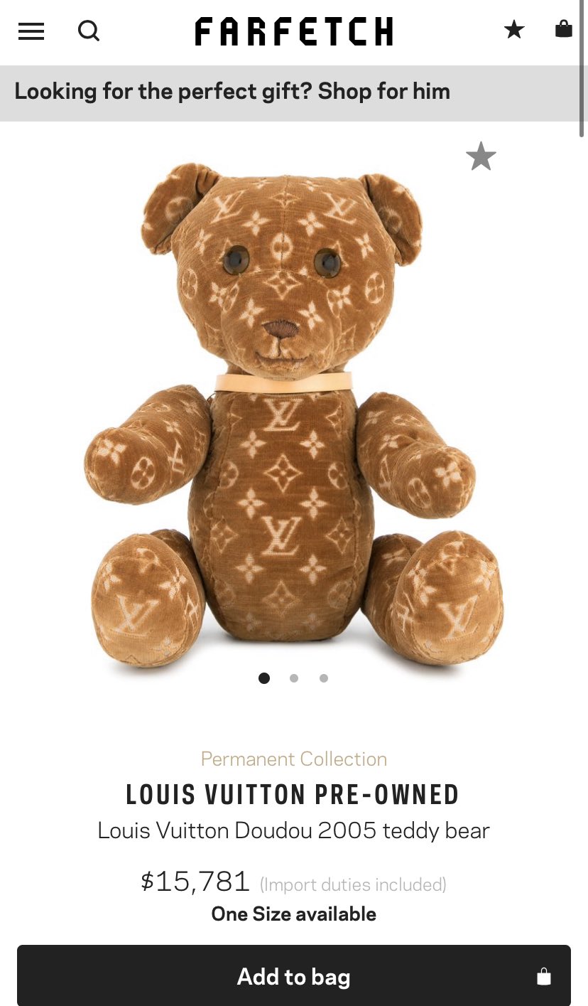 KurikoC on X: this $15,781 Louis Vuitton teddy bear creepy enough to  destroy any childhood and leave a kid traumatised for life   / X