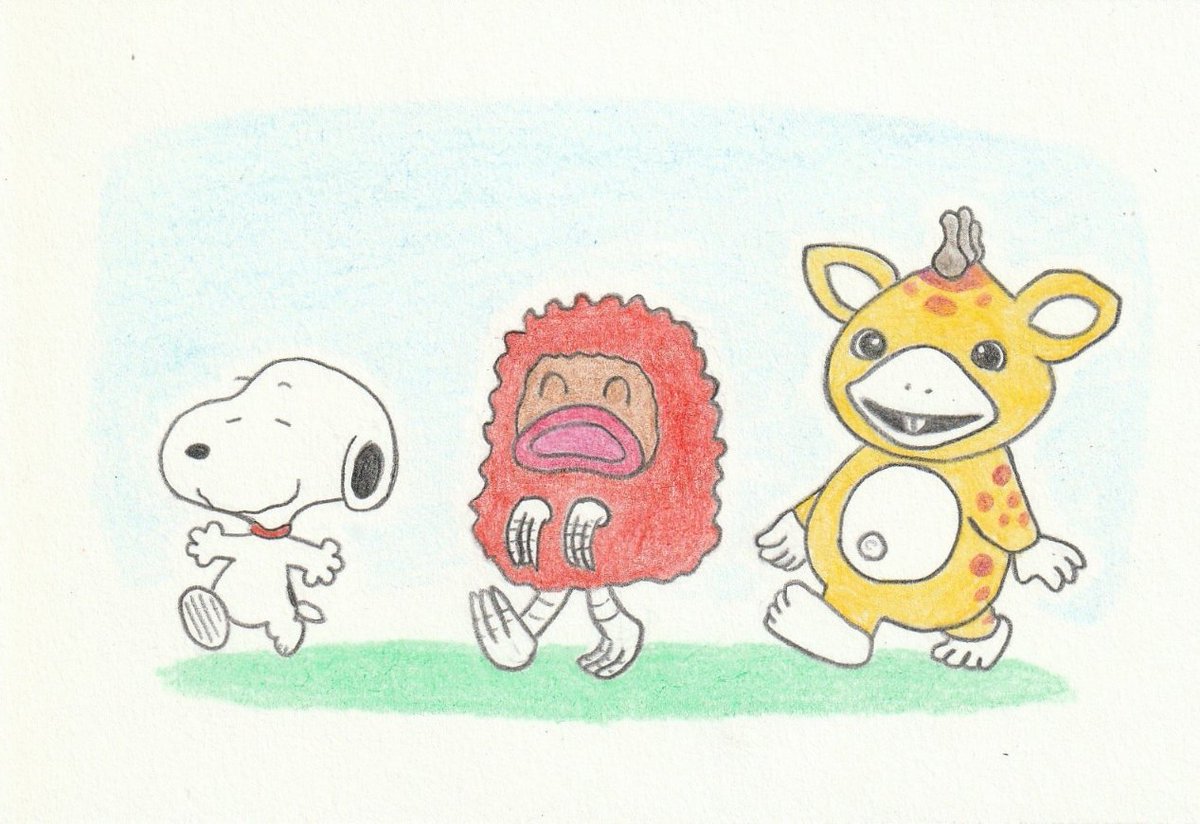 Sima Auf Twitter イラスト スヌーピー ピグモン ブースカ Illustration Snoopy Pigmon Booska