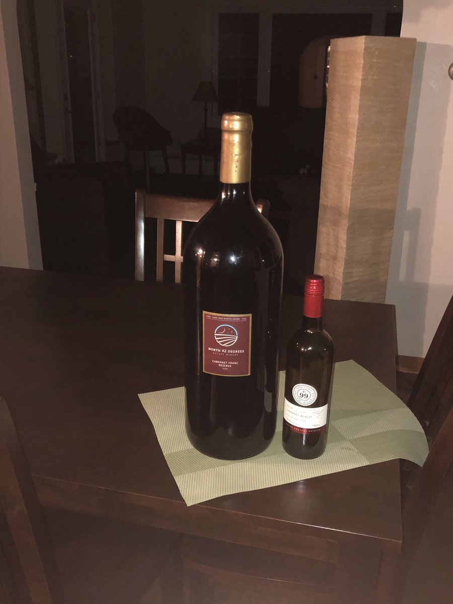 McLean_Scott86's tweet photo. Didn’t think the 6Litre bottle of Red Wine looked that big til I put it in perspective! @north42degrees #DrinkingThinking https://t.co/A6OsToniwb