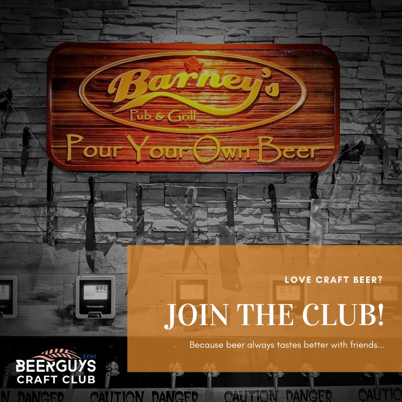 It’s #Friday who’s heading to <a href="/BarneysLeduc/">Barney's Leduc</a> for some beer? Part of the <a href="/BeerGuysEDM/">BeerGuysEDM</a> Craft Club!