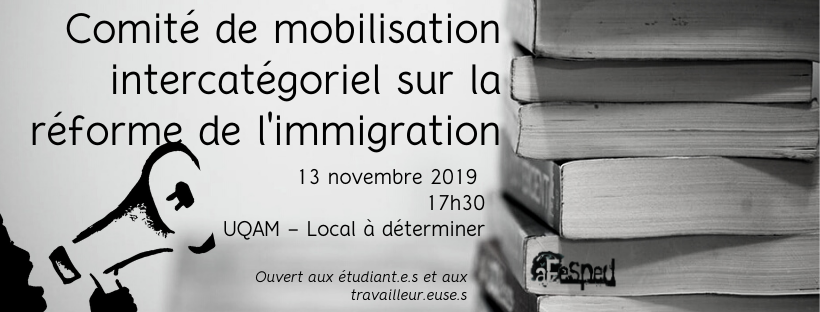 afesped's tweet photo. Le regroupement interfacultaire des associations étudiantes de l’UQAM vous invite à la première rencontre du comité de mobilisation intercatégoriel voté et créé lors de l’assemblée publique de mercredi dernier. 

Pour plus d'infos, n'hésitez pas à consulter l'évènement Facebook! https://t.co/DIbCS2E2jF