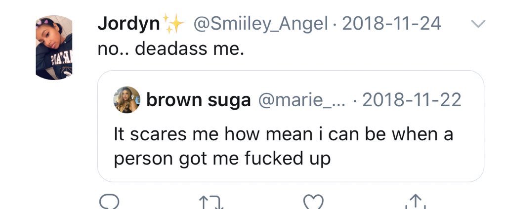 i find it so disturbing going through Jordyn’s twitter- the murderer of Alexis Crawford..like The IRONY of her retweeting shit on ✨ protecting sexual abuse victims ✨ while she murdered her roommate for speaking out on being sexually harassed by Jordyns bf is fucking BEYOND me. pic.twitter.com/chP1wUcVs0