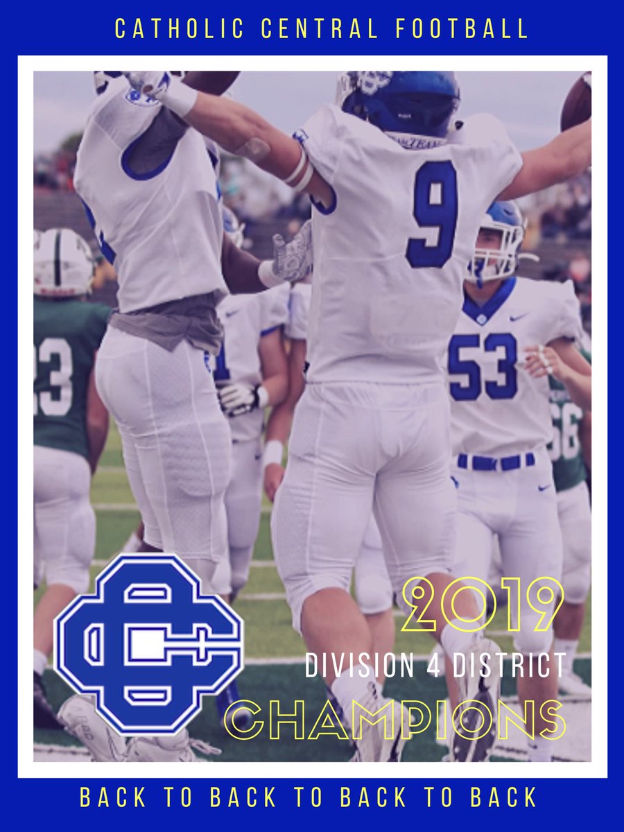 GRCC_CougarsFB's tweet image. Final from the CAT:

Catholic Central 33
Sparta 7

Your Cougars are District Champions 🏆 for the FOURTH consecutive time. A first in the long standing history of Catholic Central football. 

@Snooze2you @wmnlp1 @TheD_Zone @FOX17Blitz @WOODTV @13OYSL @MLiveSports @MHSAA