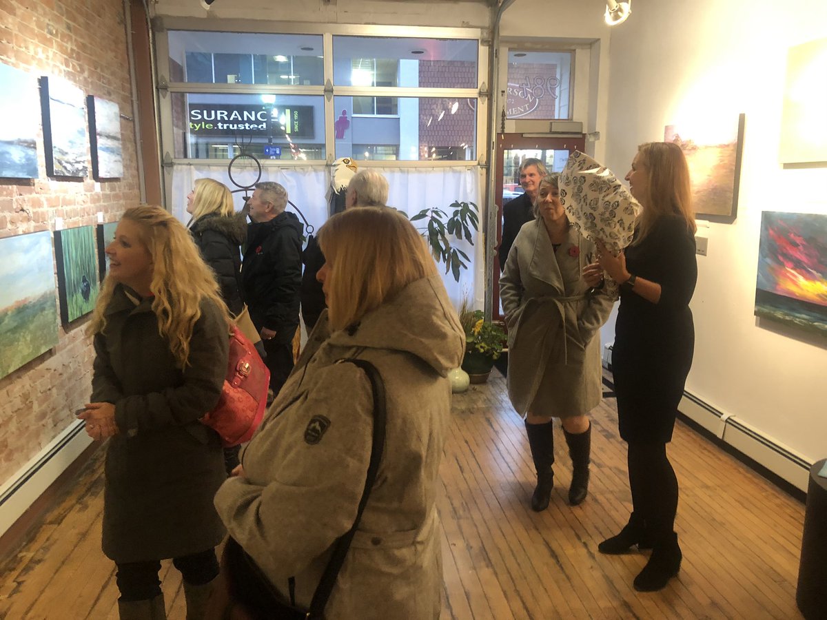 My friend, <a href="/Lisa_Olesen/">Lisa Olesen</a> exhibit opening at 2nd Avenue Gallery in #OwenSound  Lovers of the local landscape will adore her work.