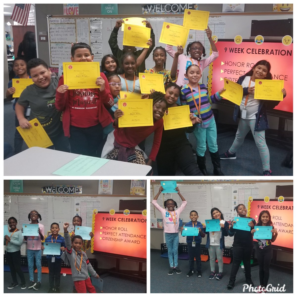 T_English3's tweet image. First 9 week celebration!! Way to go!!! 🎉🎉🎉 @MRobinsonElem #MakingLearningMagical