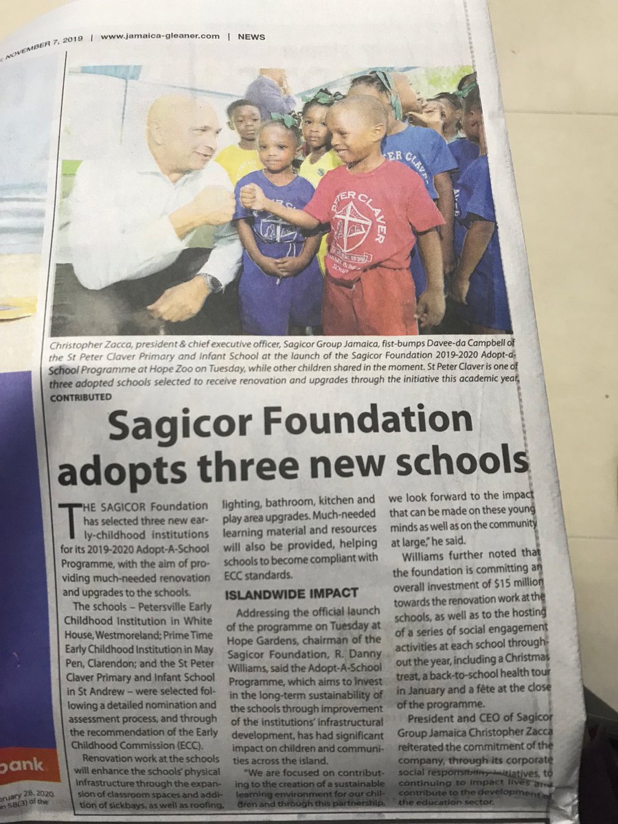 ⁦@KarenAnnWealth⁩ sharing SAGICOR Foundation Great News#SAGICOR strong #corporatekindness #education #childrenareourfuture #sharingiscaring