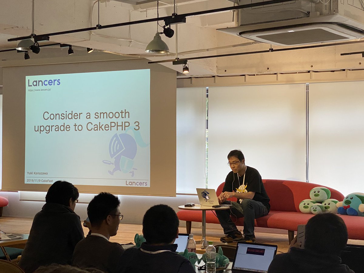 cakephp's tweet image. Welcome to the stage Yuki Kanazawa - talking about a smooth upgrade to #cakephp3. #cakefest2019 #cakephp #php