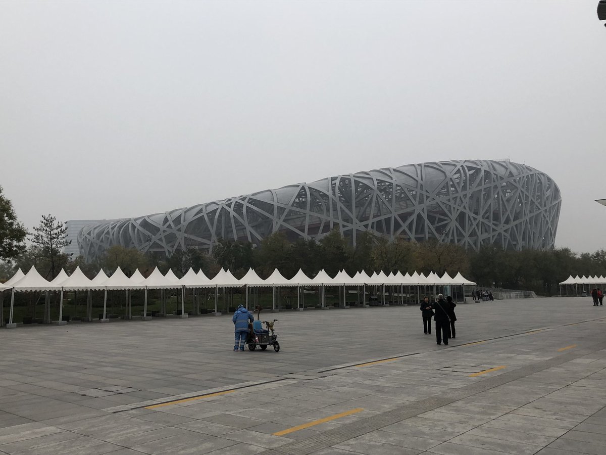 Last stop of the day, Olympic Park, site of ‘08 Summer Olympics. We saw the National Stadium (Birds Nest) and the Aquatic Center (Water Cube). Beijing will be hosting the 2022 Winter Olympics and they are busy getting ready! <a href="/rochcommschools/">Rochester Community Schools</a> #RCSGlobal