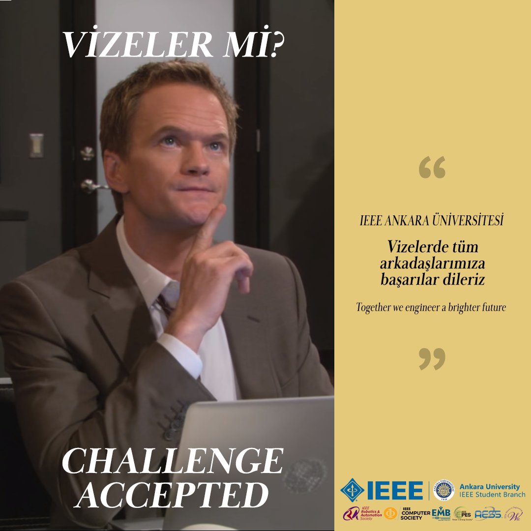 IEEE Ankara Üniversitesi olarak, bütün arkadaşlarımıza vize haftasında başarılar dileriz <a href="/AnkaraUni/">Ankara Üniversitesi</a> <a href="/Ank_Muh/">Ankara Üniversitesi Mühendislik Fakültesi</a>