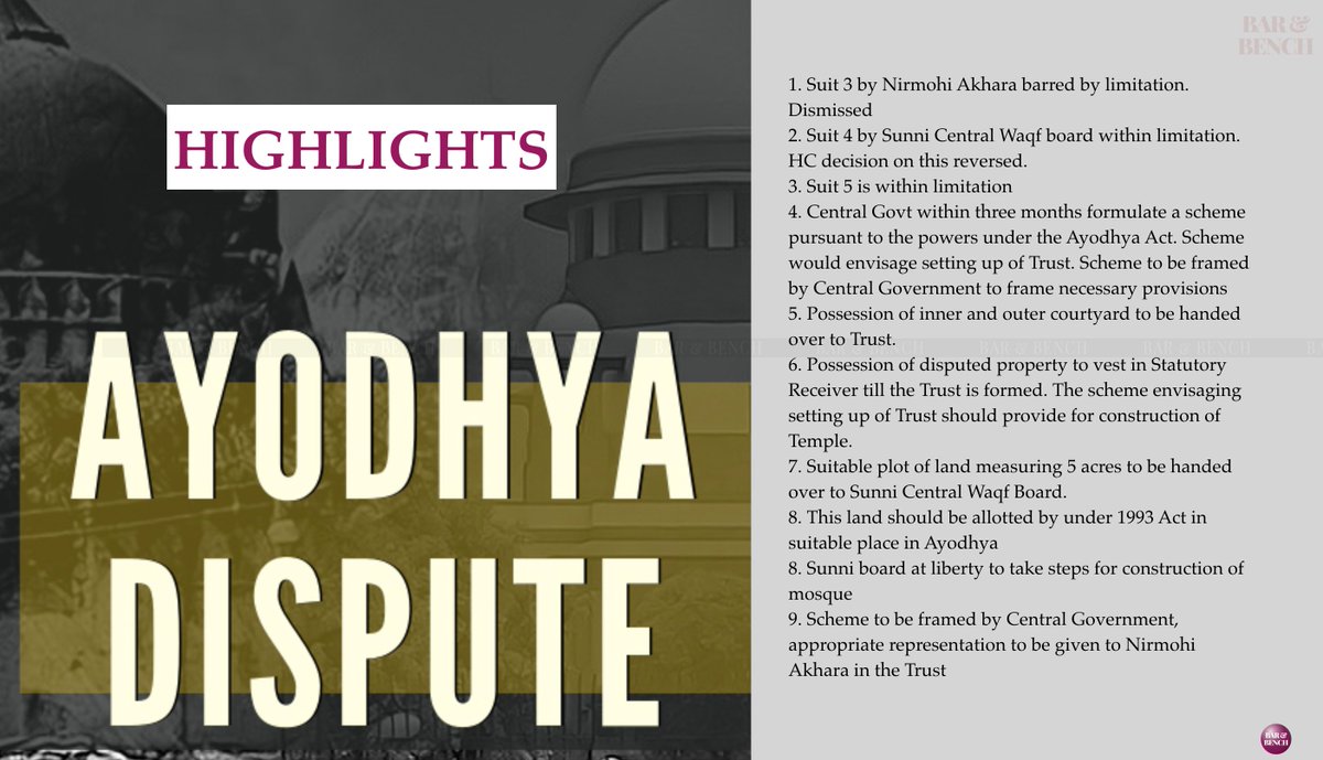 Here are the highlights of the Ayodhya verdict #AYODHYAVERDICT  #AyodhyaCase  #AyodhyaJudgment