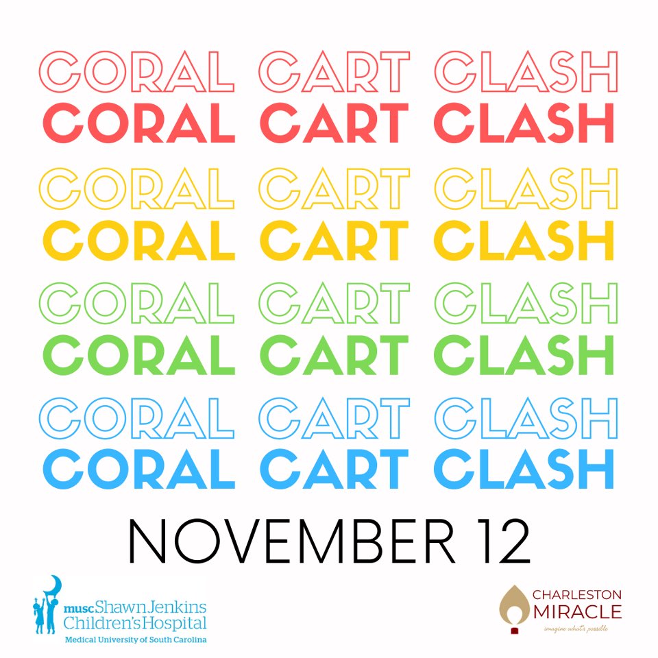SAVE THE DATE! We are ready for you, #CoralCartClash. ❤️💛🧡💚💙