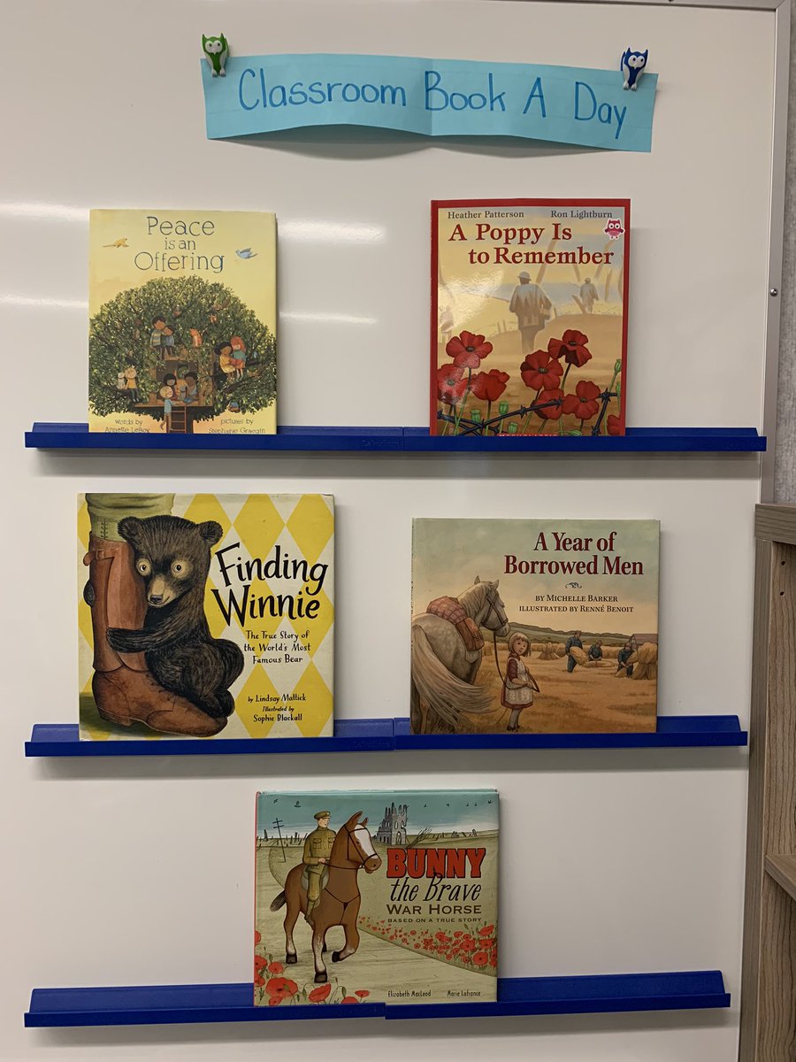 Stories of peace and remembrance this week. #classroombookaday