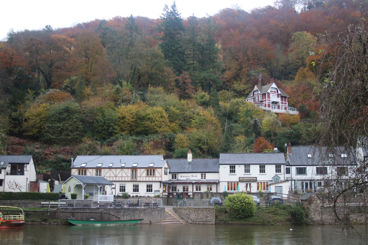 penny_short's tweet photo. This morning’s dog walk is at #SymondsYat on the #RiverWye - beautiful all year round but I like to visit in autumn - if you time it just right the colours are stunning. Looking forward to a long walk along the river later and a stop off at the Saracens Head #WyeValley #WyeNot https://t.co/Un2DM0Ba6k