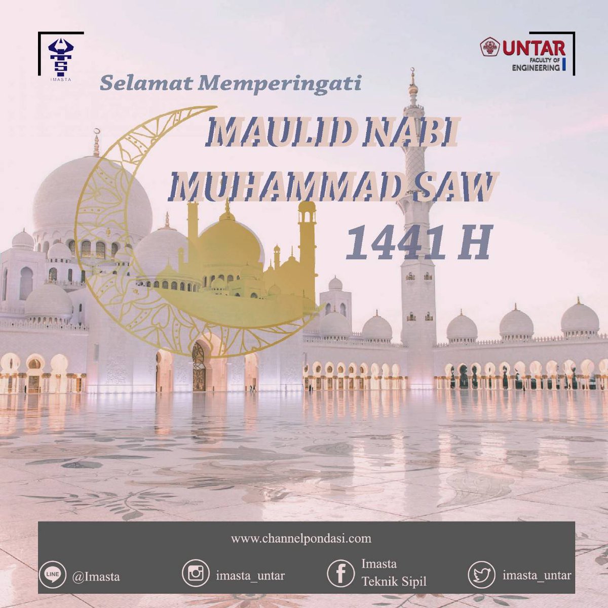 [MAULID NABI MUHAMMAD]

Kami segenap Ikatan Mahasiswa Sipil Tarumanagara mengucapkan selamat merayakan Hari Maulid Nabi 1441 H bagi yang merayakan. -IMASTA-