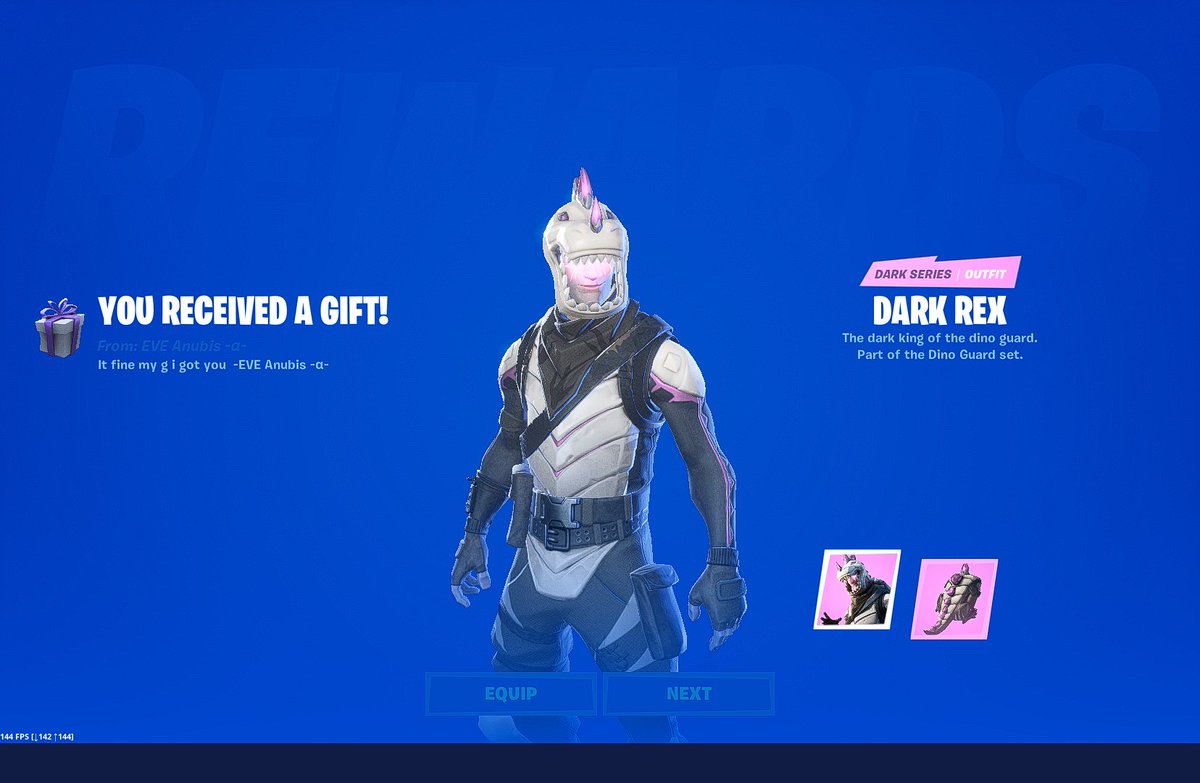 RegretsEU's tweet image. Big Thanks to @EVE_Anubis  for Gifting what presumably looks like my NEW main Skin 💜