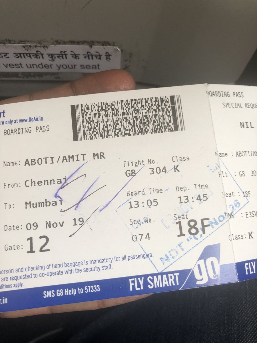 AmitAboti's tweet photo. @goairlinesindia I am travelling in flight G8 304 from Chennai to Mumbai. My seat is 18F and the hand rest is broken. Please find the picture attached. This kind of interiors and ill shaped hand rest creating issues for me. Unhappy customer. https://t.co/LxALY9JNkO