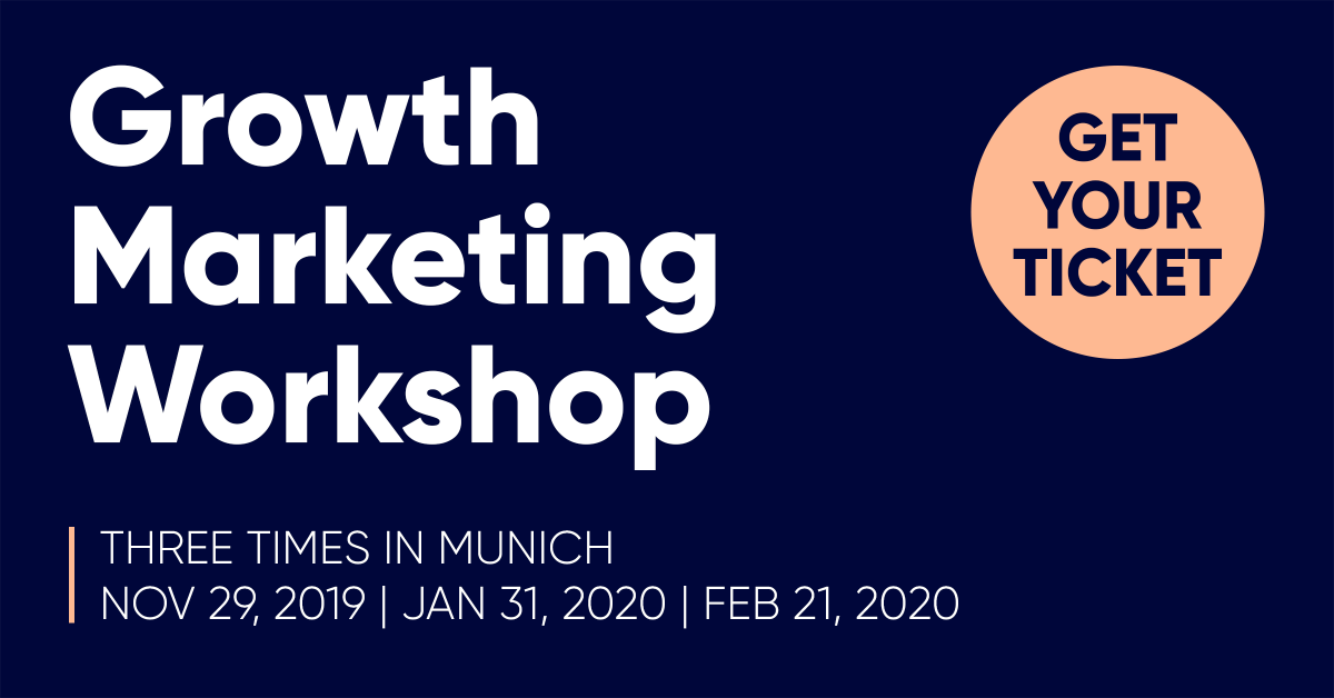 We published the next dates for our Growth Marketing Workshops for product managers, developers, designers, marketeers, entrepreneurs and executives from B2C and B2B companies: 520above.com📈✌️