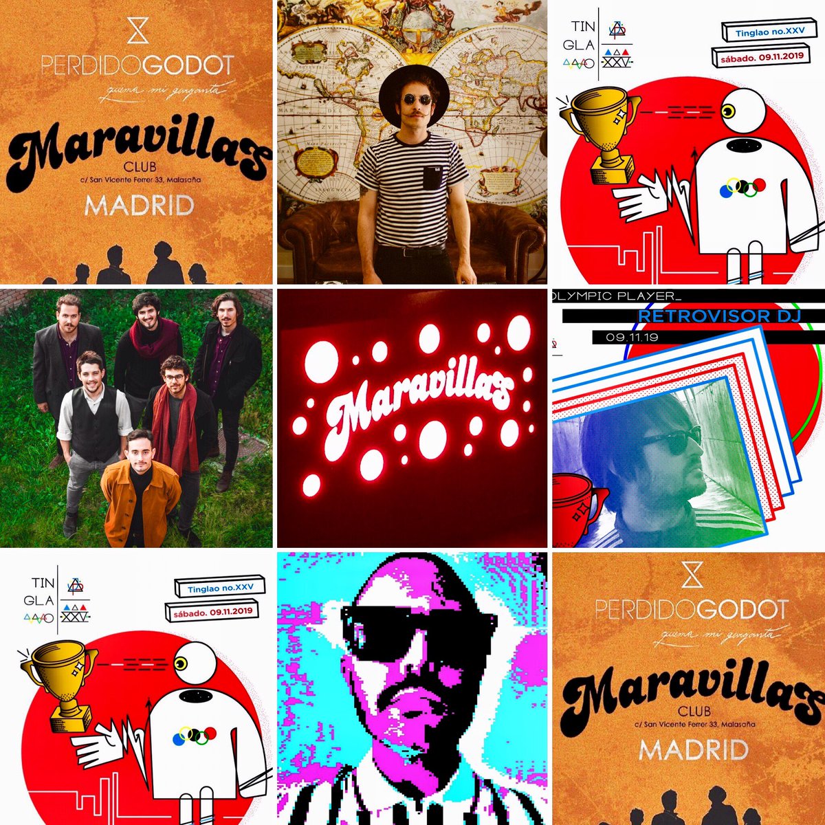 Indie psicodélico desde Sevilla y la llama olímpica de Tinglao para combatir las bajas temperaturas:

 • 22:00h Perdido Godot en concierto • Entradas desde 6€ 
• De 00:00 a 06:00 Tinglao XXV con Retrovisor, JotaPop y ACE owl.li/mrjq30pRqrR
