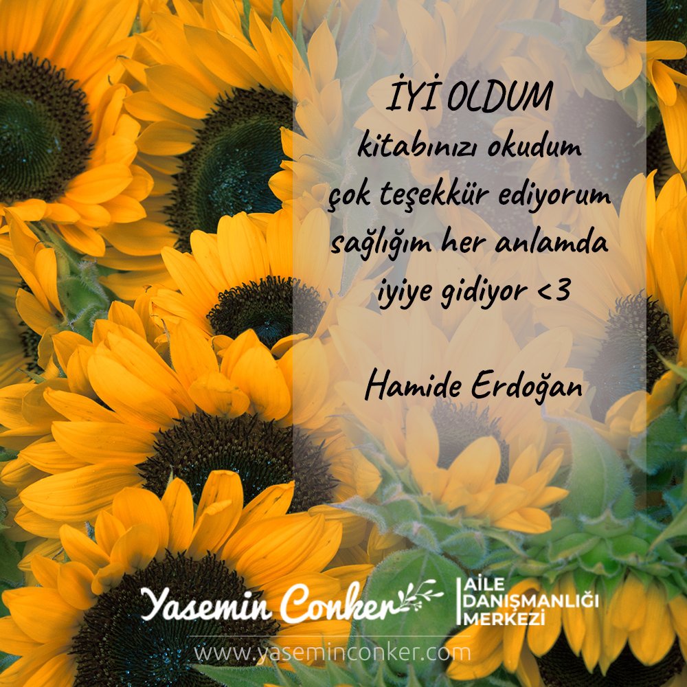 Sizden gelenler... 
İyi ki varsınız 💚 Sevgiyle kalın..
#İyiOldumProgramı'na katılmak isterseniz randevu ve ön kayıt için; yaseminconker.com/iyi-oldum-prog… web sitemizi ziyaret edebilir ya da ☎ 0 535 661 44 80 bizi arayabilirsiniz.
#yaseminconker #ailedanışmanlığı #ailedanışmanlıkmerkezi