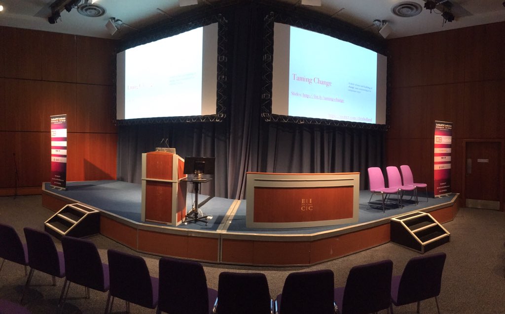 chrisholland's tweet image. Tech check before kicking things off at @scotlandphp #ScotPHP19