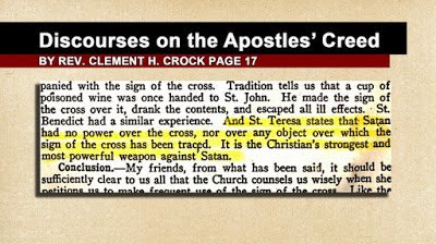 Di_Dim93's tweet photo. @MrControversyX: Another Catholic book, Discourses on the Apostle’s Creed, even stressed the formidable power of the sign of the cross.

#QuestionableSignOfTheCross https://t.co/JVutEMjNQ8