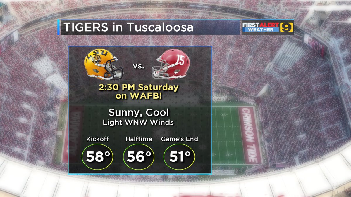 JayGrymes_WX's tweet image. FOOTBALL FEVER in the #RedStick!

Close-out "Bama Hate Week" with #WAFB at 2:30pm ...
"Who ya' got?"

... and it's SENIOR DAY on the Bluff ... last chance to catch @SU_HumanJukebox at home in 2019!

@LSUFootball
#JagNation