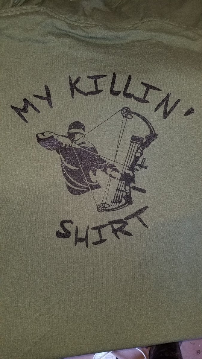 They lived their shirts for their hunting trip ! 
#bowhunting
#screenprinting 
#waitingonvastex2000
#newequipment