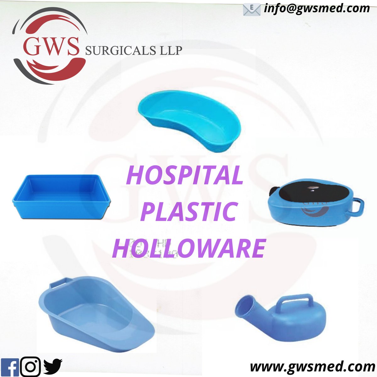 GWS Surgicals LLP (@llpgws) on Twitter photo Hospital Plastic Holloware
Available at GWS Surgicals LLP
Mail us at info@gwsmed.com for orders.
Website – gwsmed.com Hospital Plastic Holloware
Available at GWS Surgicals LLP
Mail us at info@gwsmed.com for orders.
Website – gwsmed.com