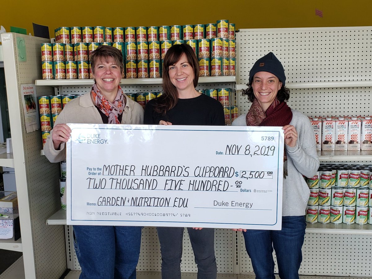 @DukeEnergy pleased to support @MHCfoodpantry educational program. Thanks to Sarah & Alissa for hosting Jodi and I, for the tour and especially for the great work you do!