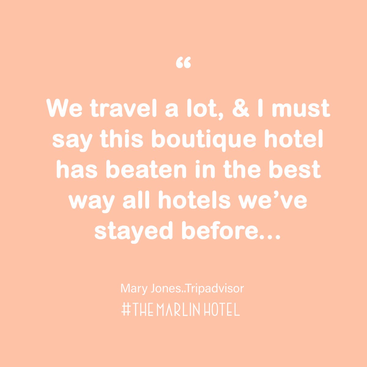 TheMarlinMiami's tweet photo. Check out this recent review from a happy guest on Trip advisor. 👏Thank you Mary, we are glad you enjoyed your stay at The Marlin! Come back again soon! 🤗 https://t.co/wgRY4oTSeF