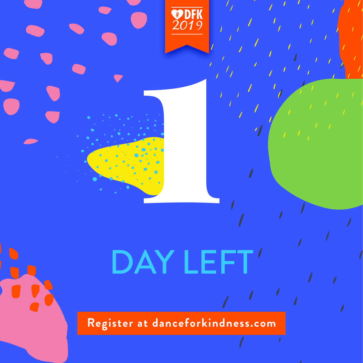 LifeVestInside's tweet photo. Yay! ONLY 1 DAY LEFT and we'll be rocking the world with kindness! Let's unite and create a BIG impact!

#DFK2019 #DanceforKindness

REGISTER TO DANCE:
https://t.co/QDxgKPx9KO

GET YOUR DFK2019 MERCH!
https://t.co/RQmEUFJLb8 https://t.co/p6vaPNP3Mq