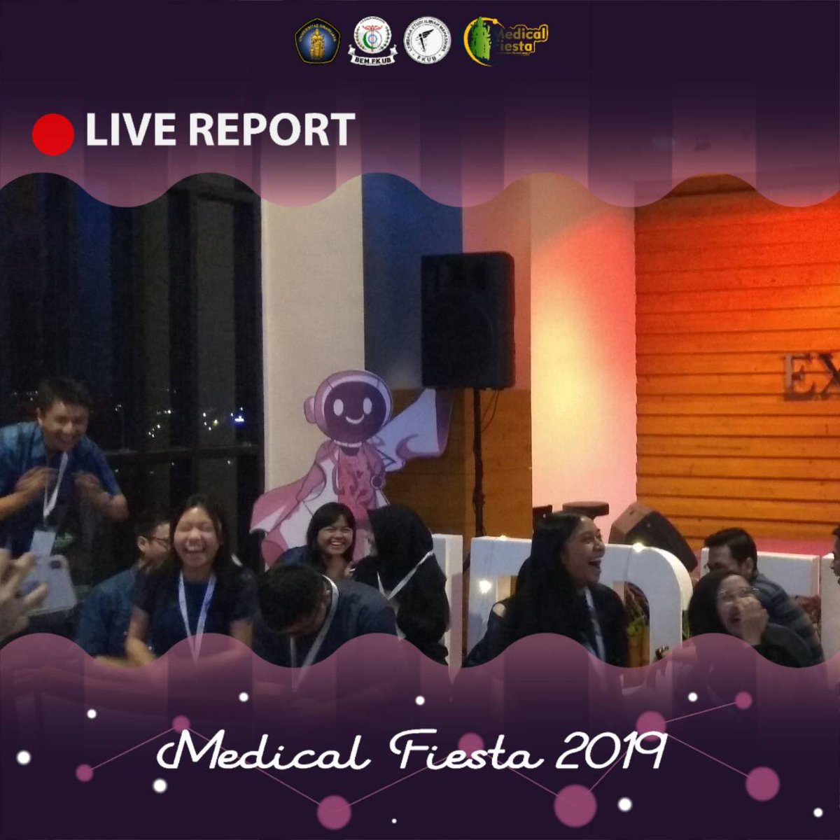 [LIVE REPORT Day 3 : Farewell Party]

Hello seeker of knowledge all around the world! It’s the time now for some games to enliven the night! Everyone looks enthusiastic and happy for it!

 #MedicalFiesta2019
#ScientificRevolution
#LSIMFKUB