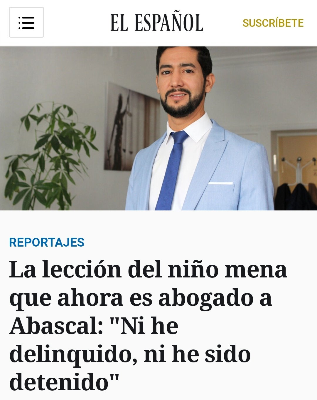monigote de nieve Indiferencia Punta de flecha Bendita Inmigración on Twitter: "⛔ BULO de @elespanolcom. "La lección del niño mena que ahora es abogado a @Santi_ABASCAL..." ❌ FALSO: No fue un mena, sino un menor inmigrante de acogida. Fue monigote de nieve Indiferencia Punta de flecha Bendita Inmigración on Twitter: "⛔ BULO de @elespanolcom. "La lección del niño mena que ahora es abogado a @Santi_ABASCAL..." ❌ FALSO: No fue un mena, sino un menor inmigrante de acogida. Fue