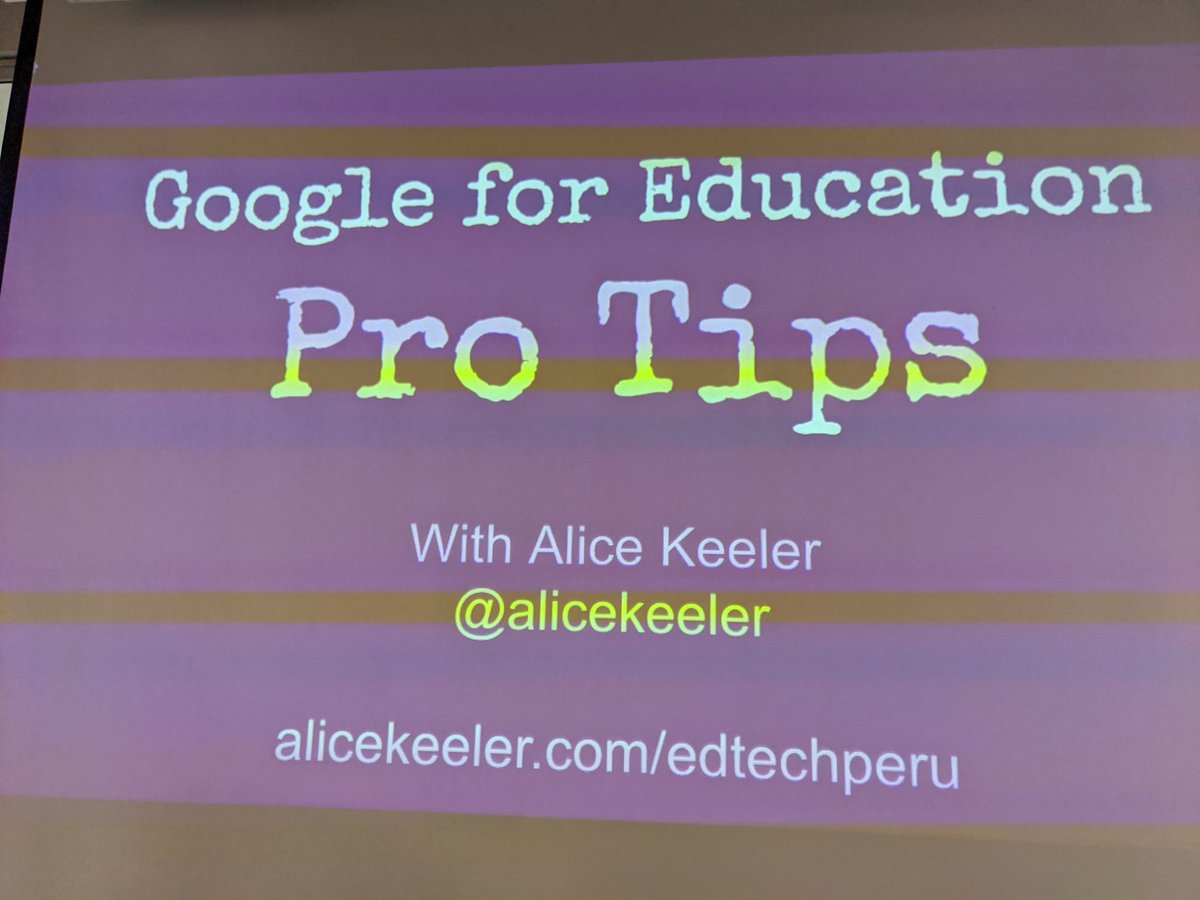 alicekeeler's tweet image. I am up next #edtechperu