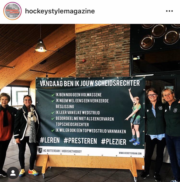 Zó doen ze dat dus, in #Rotterdam. Geef de scheidsrechter de plek die hij/zij verdient en respecteer dat dan ook. Laten we hockey leuk houden wordt hier in de praktijk gebracht, op <a href="/HCRotterdam/">HC Rotterdam</a>.
