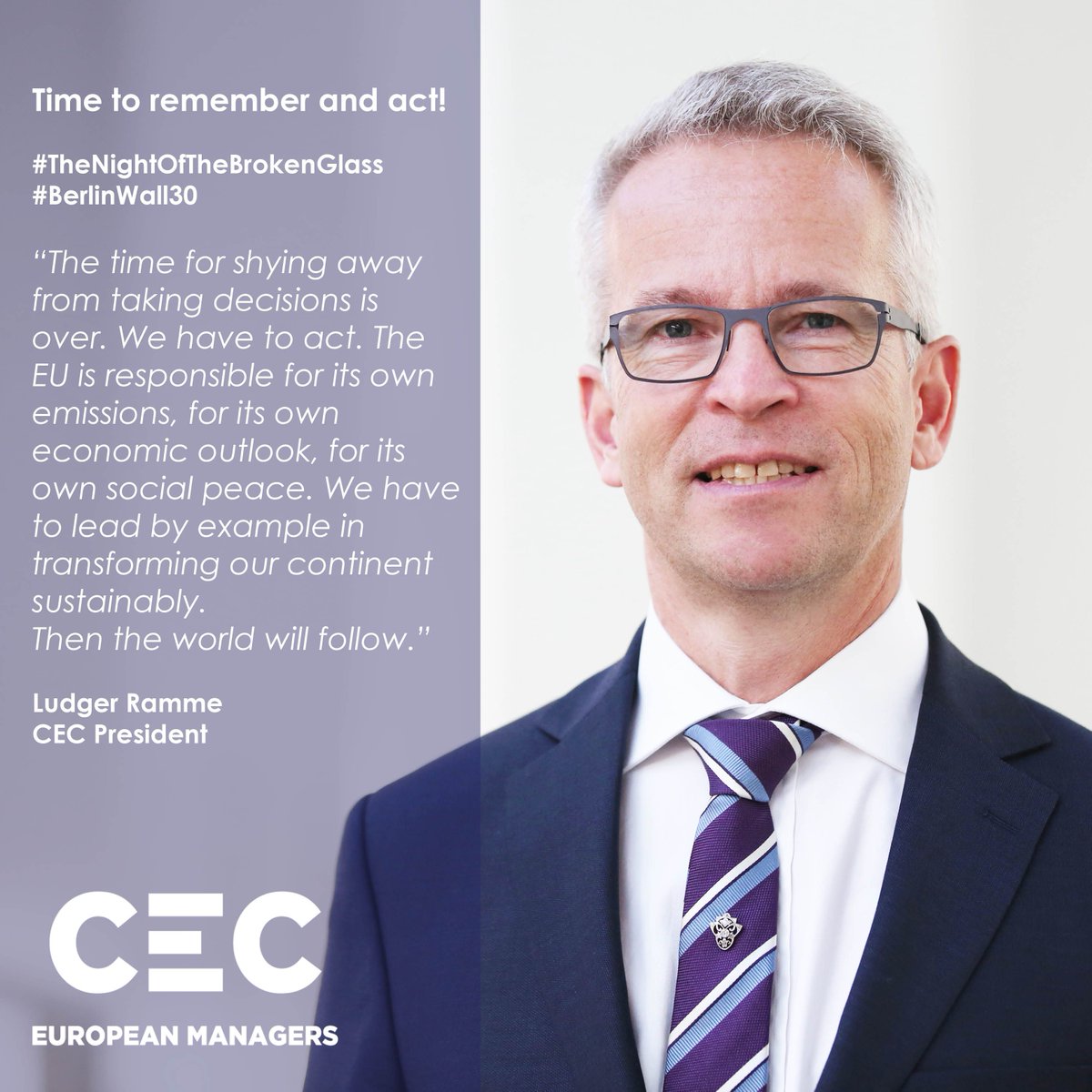 CEC_Managers's tweet image. The ghosts of the pasts are haunting Europe. We need courageous leaders to ensure  peaceful, prosperous &amp;amp; sustainable development. Read more about the two anniversaries of today: buff.ly/2JZ3yAo
#ManagersForEU #ManagersForFuture #TheNightOfTheBrokenGlass #BerlinWall30