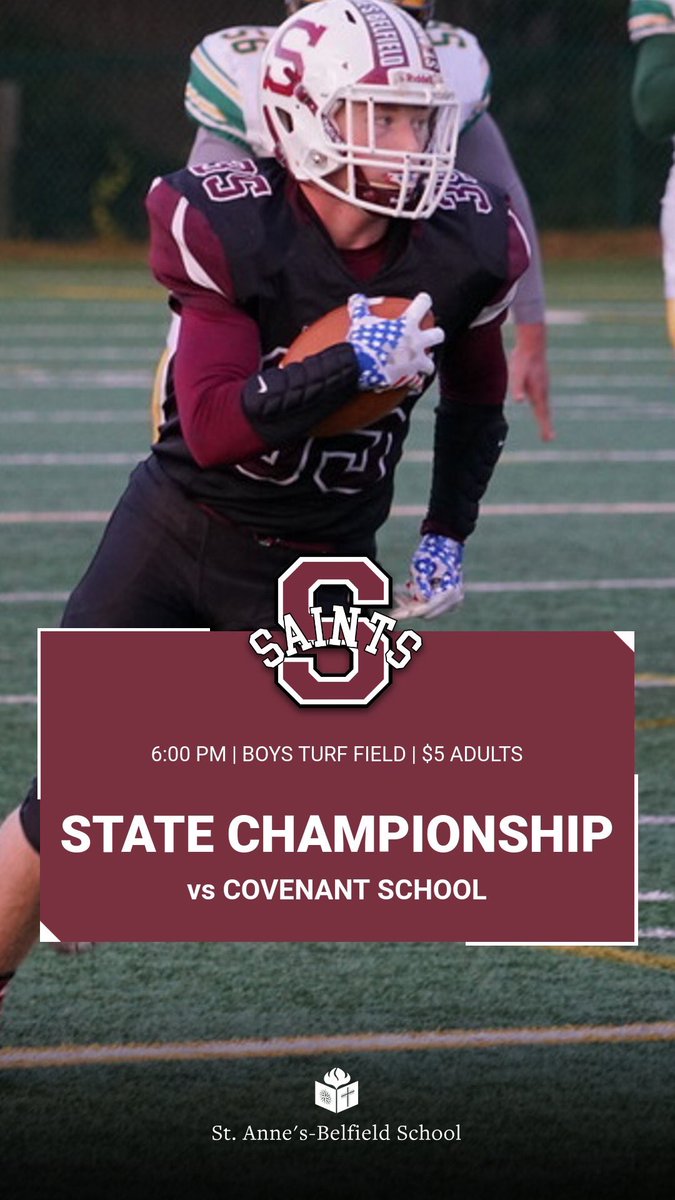 STABAthletics's tweet image. It’s Gameday! Football will compete in the @8Visfl state championship today against Covenant! Make sure to come out and support! #saintspride @NBC29