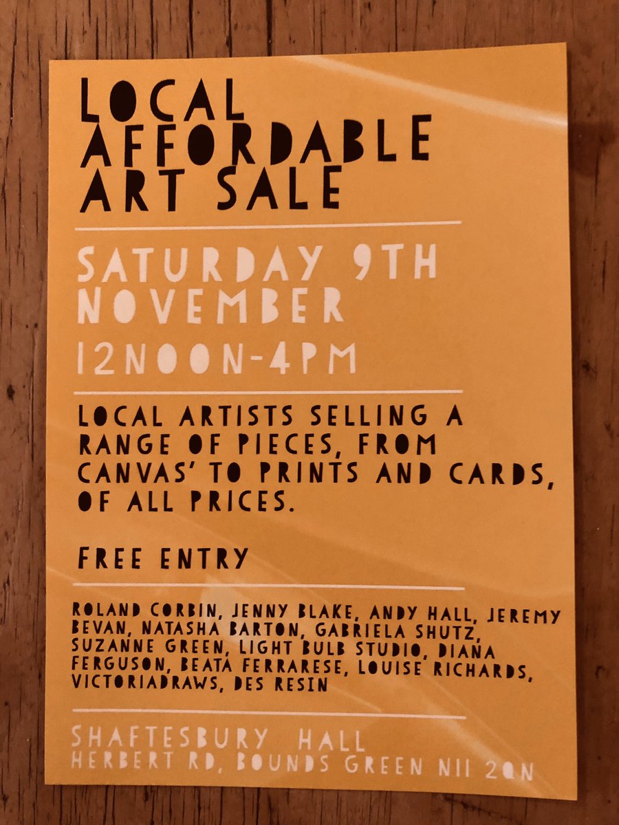 The Step (@thestepn22) on Twitter photo This looks fun today, The Affordable Art Sale <a href="/ShaftesburyHall/">Shaftesbury Hall</a> today 12noon-4pm. Are we allowed to say it’s perfect for a bit of early C*******s Shopping? This looks fun today, The Affordable Art Sale <a href="/ShaftesburyHall/">Shaftesbury Hall</a> today 12noon-4pm. Are we allowed to say it’s perfect for a bit of early C*******s Shopping?